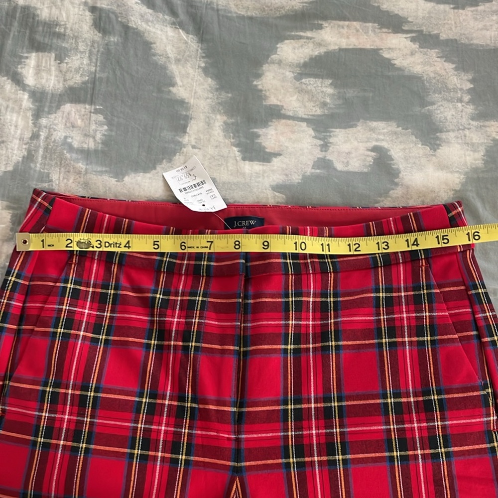 J crew mercantile tartan plaid pants EUC size 6 - Picture 6 of 9